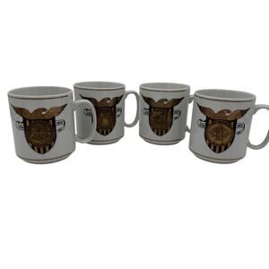 Set of 4 Bicentennial Coffee Mugs 1776-1976 Vintage